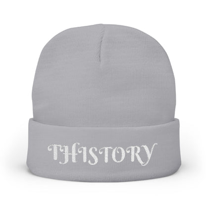 Godskin "Thistory" White Embroidered Knit Beanie