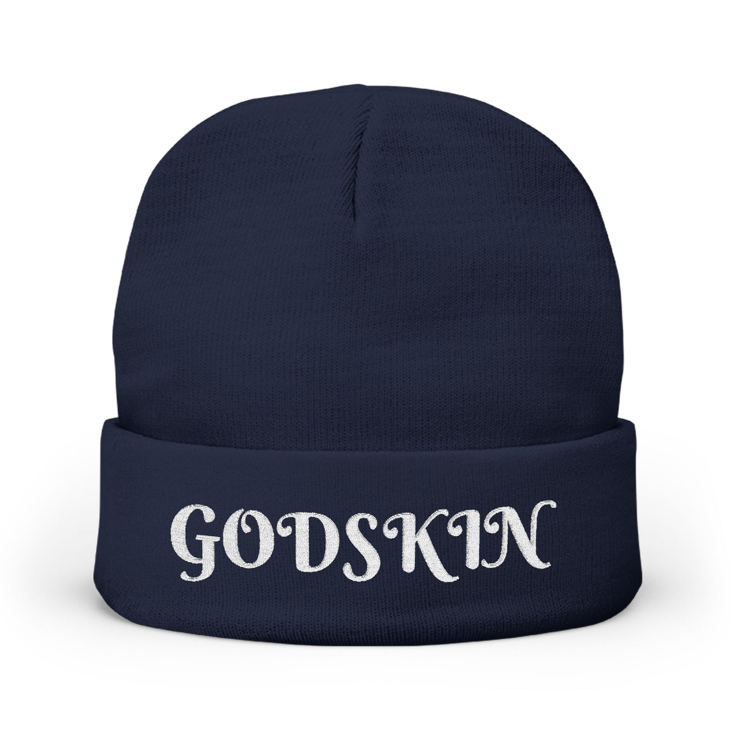 Godskin Embroidered Knit Beanie