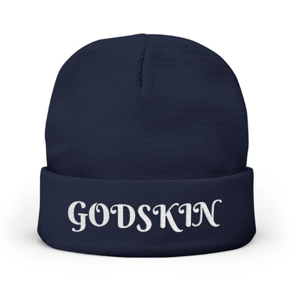 Godskin Embroidered Knit Beanie