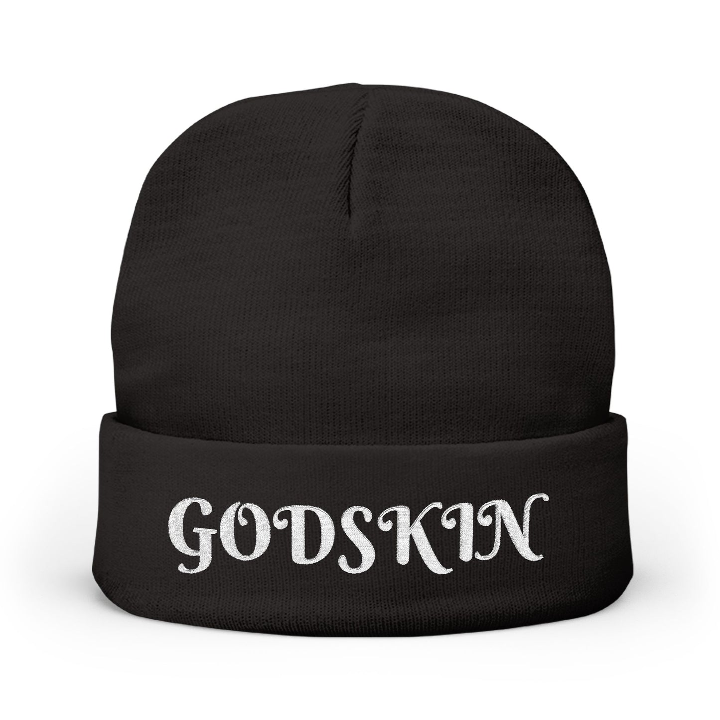 Godskin Embroidered Knit Beanie