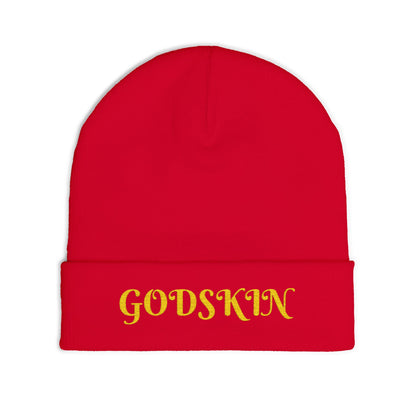 Godskin Embroidered Knit Beanie