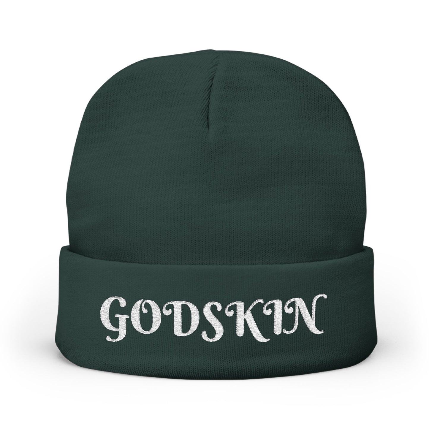 Godskin Embroidered Knit Beanie