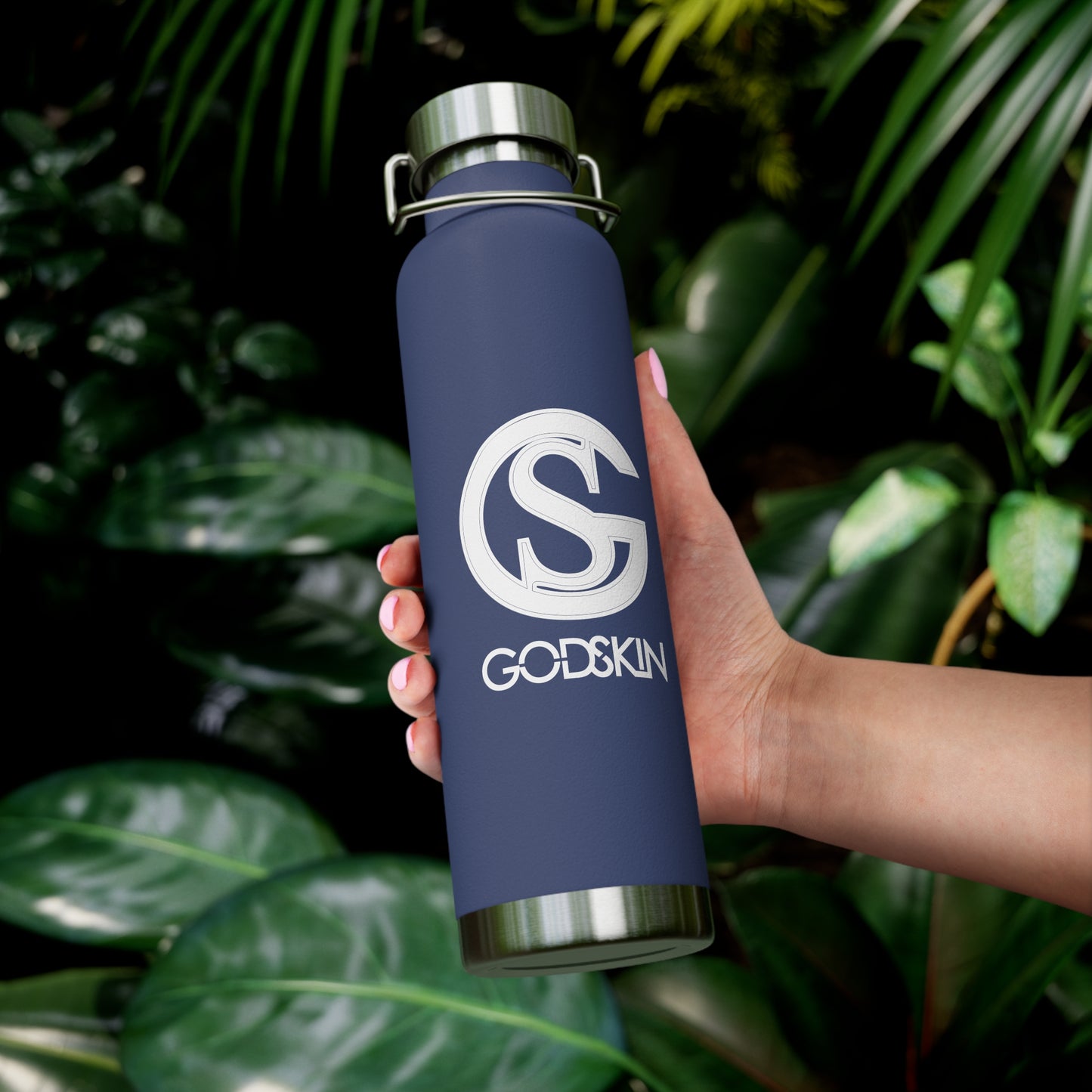 GODSKIN Logo Copper Vacuum Insulated Bottle, 22oz