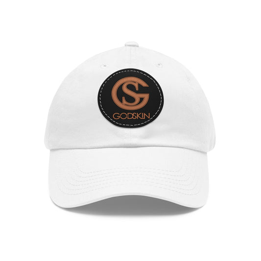GODSKIN Dad Hat with Leather Patch (Round)