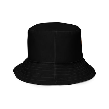GODSKIN Logo Black Reversible Bucket Hat
