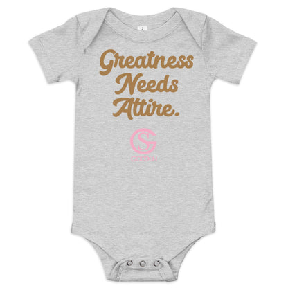GODSKIN Greatness Needs Attire" Baby short sleeve one piece