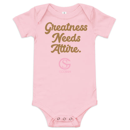 GODSKIN Greatness Needs Attire" Baby short sleeve one piece