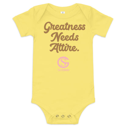 GODSKIN Greatness Needs Attire" Baby short sleeve one piece