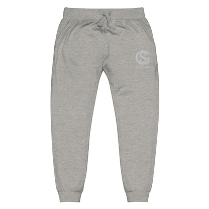 Godskin Custom Embroidered Logo(White) Fleece Sweatpants