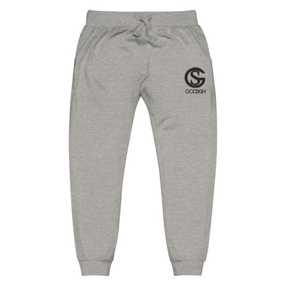Godskin Custom Embroidered Logo(Black) Fleece Sweatpants