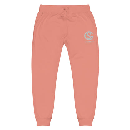 Godskin Custom Embroidered Logo(White) Fleece Sweatpants