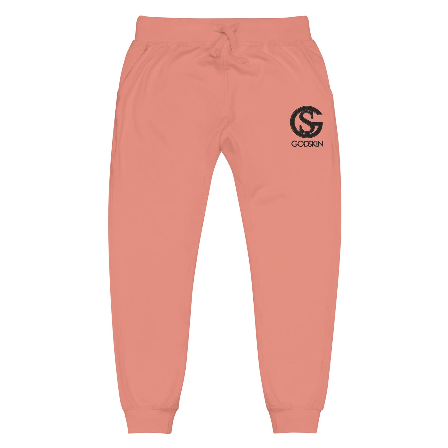 Godskin Custom Embroidered Logo(Black) Fleece Sweatpants