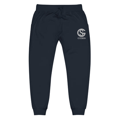 Godskin Custom Embroidered Logo(White) Fleece Sweatpants