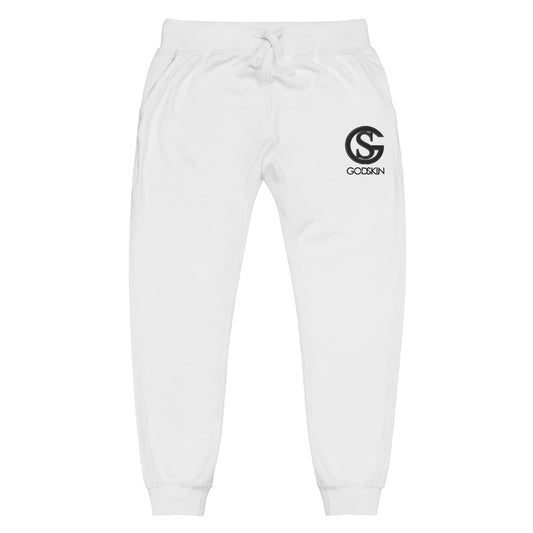 Godskin Custom Embroidered Logo(Black) Fleece Sweatpants