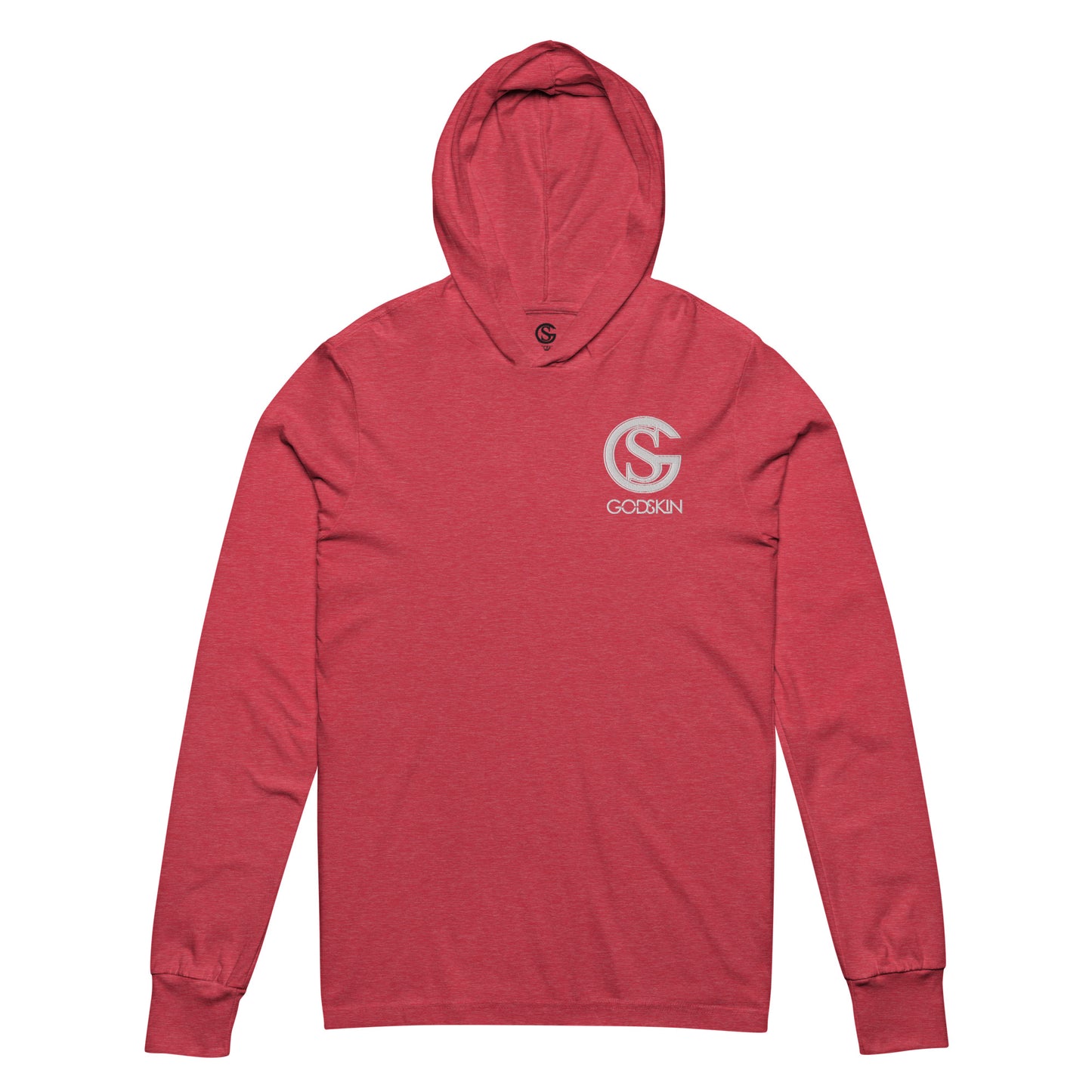 Godskin Embroidered (white) Logo Hooded Long-Sleeve Tee