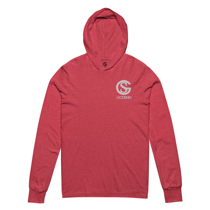 Godskin Embroidered (white) Logo Hooded Long-Sleeve Tee