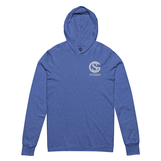Godskin Embroidered (white) Logo Hooded Long-Sleeve Tee