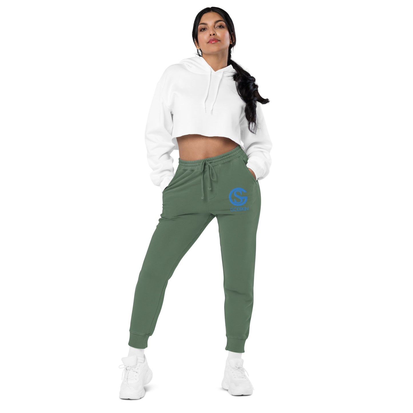 Godskin Embroidered Pigment-Dyed Sweatpants