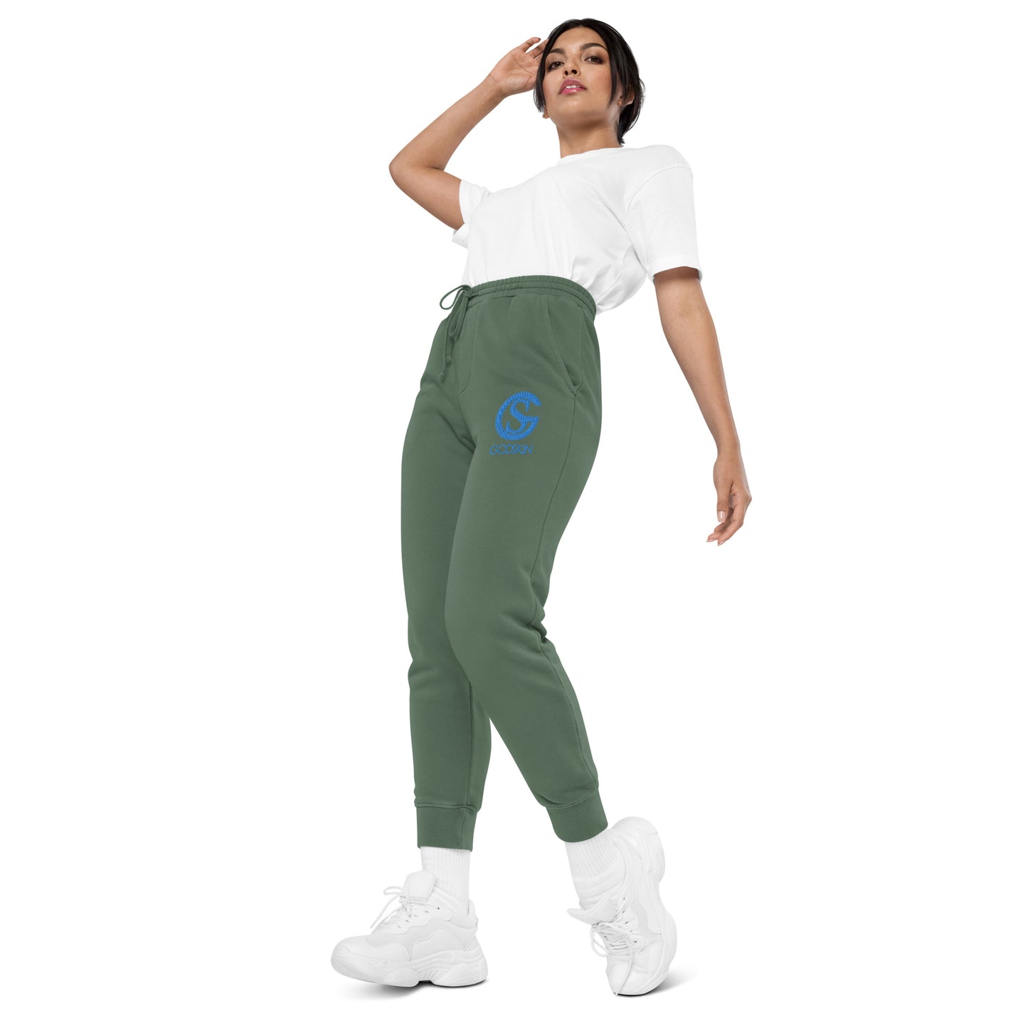 Godskin Embroidered Pigment-Dyed Sweatpants