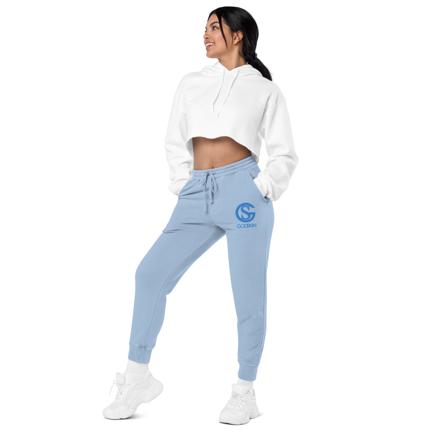 Godskin Embroidered Pigment-Dyed Sweatpants