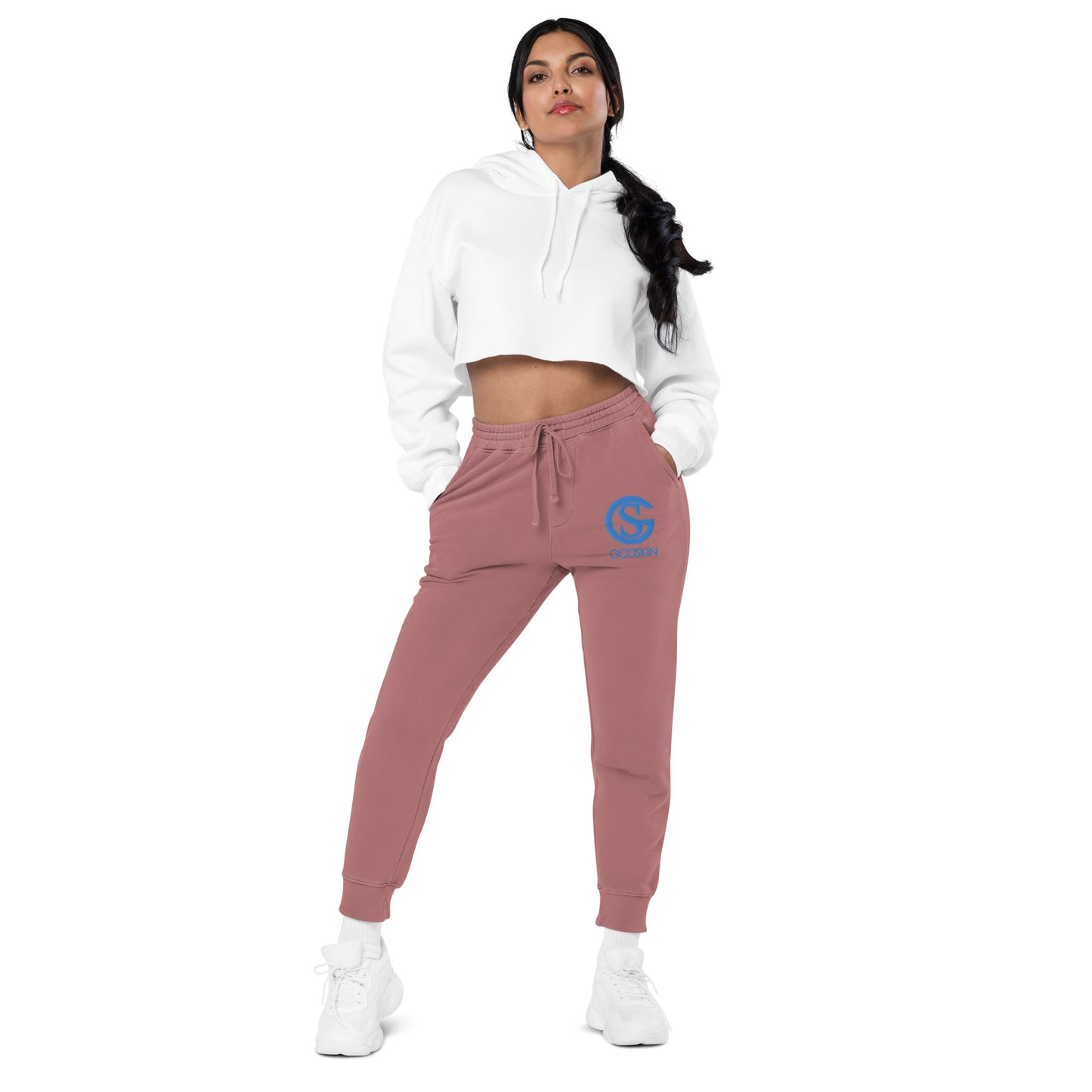 Godskin Embroidered Pigment-Dyed Sweatpants