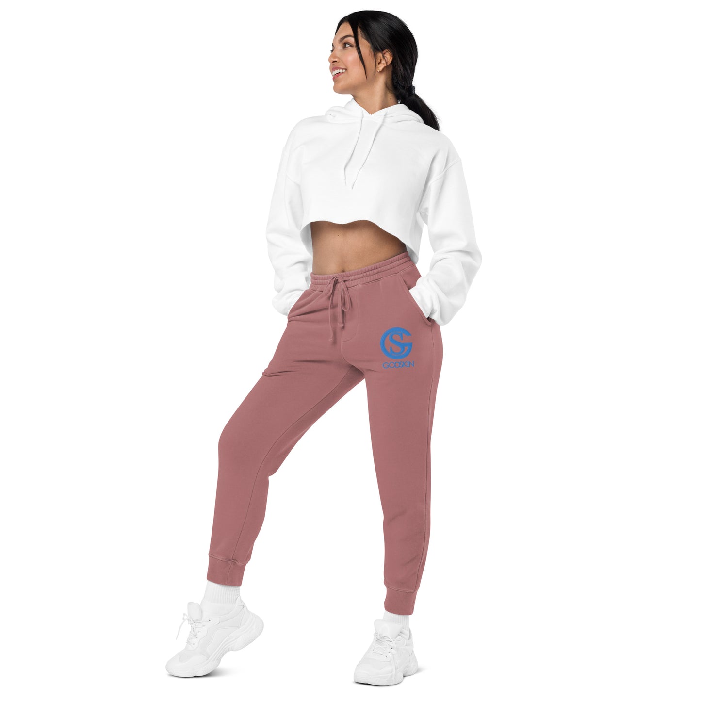 Godskin Embroidered Pigment-Dyed Sweatpants