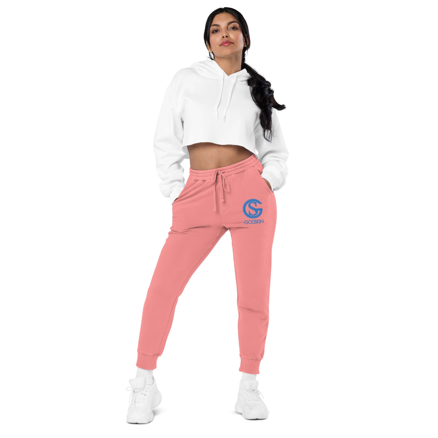 Godskin Embroidered Pigment-Dyed Sweatpants