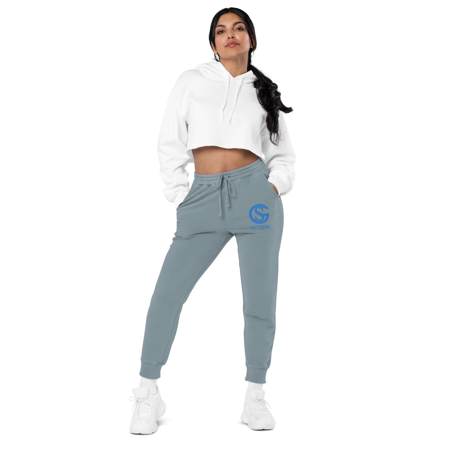 Godskin Embroidered Pigment-Dyed Sweatpants