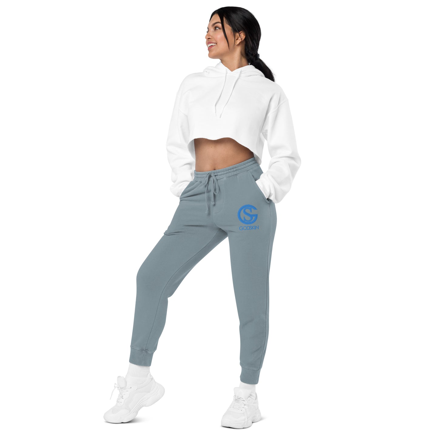 Godskin Embroidered Pigment-Dyed Sweatpants