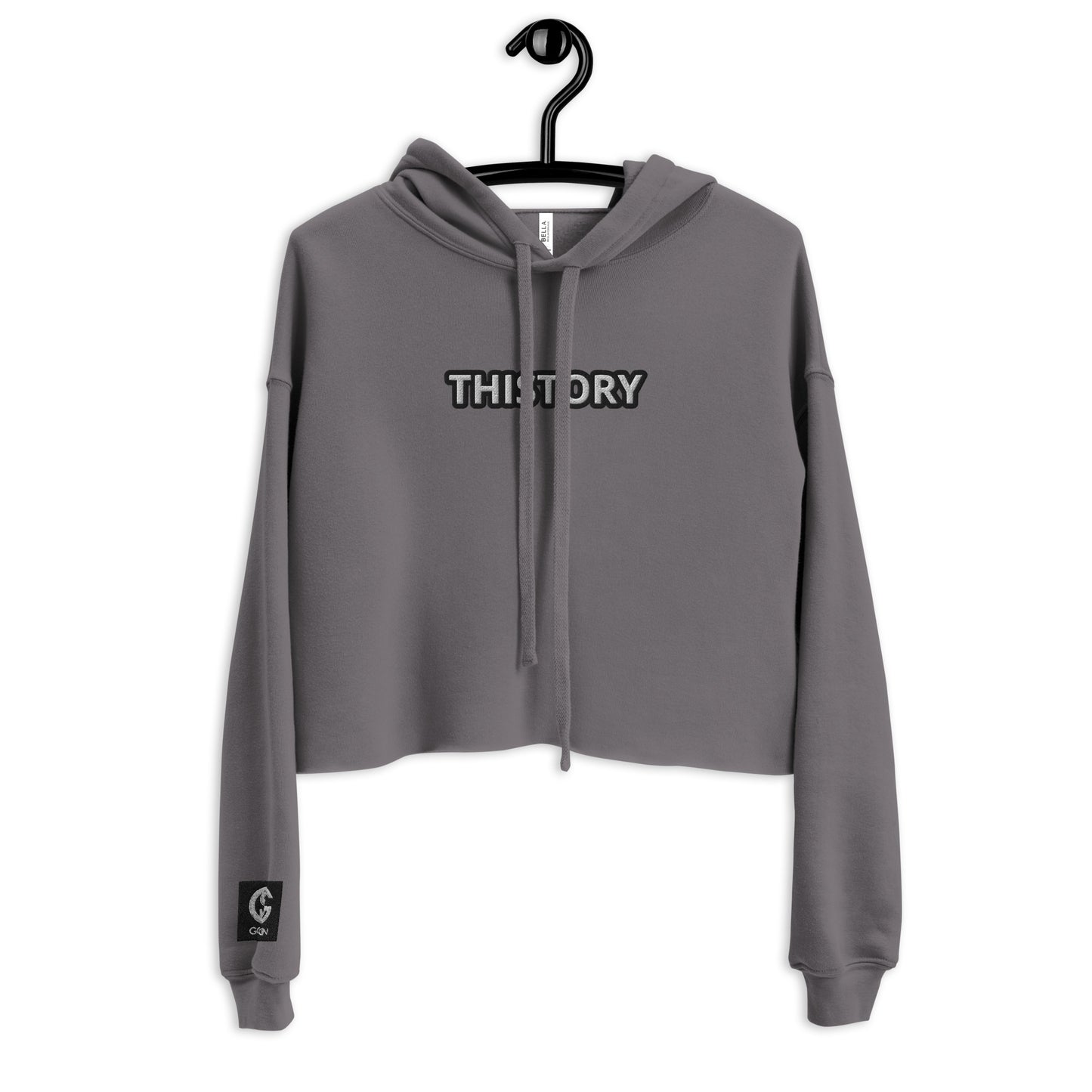 Godskin Embroidered Custom "Thistory" Crop Hoodie