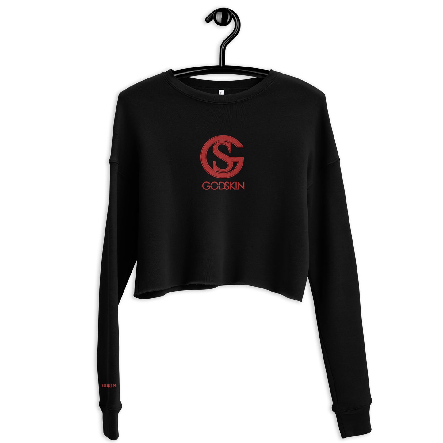 Godskin Embroidered Custom Crop Sweatshirt