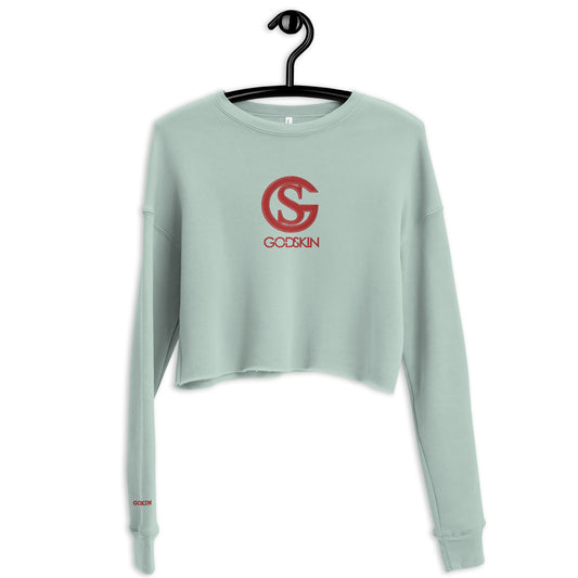 Godskin Embroidered Custom Crop Sweatshirt