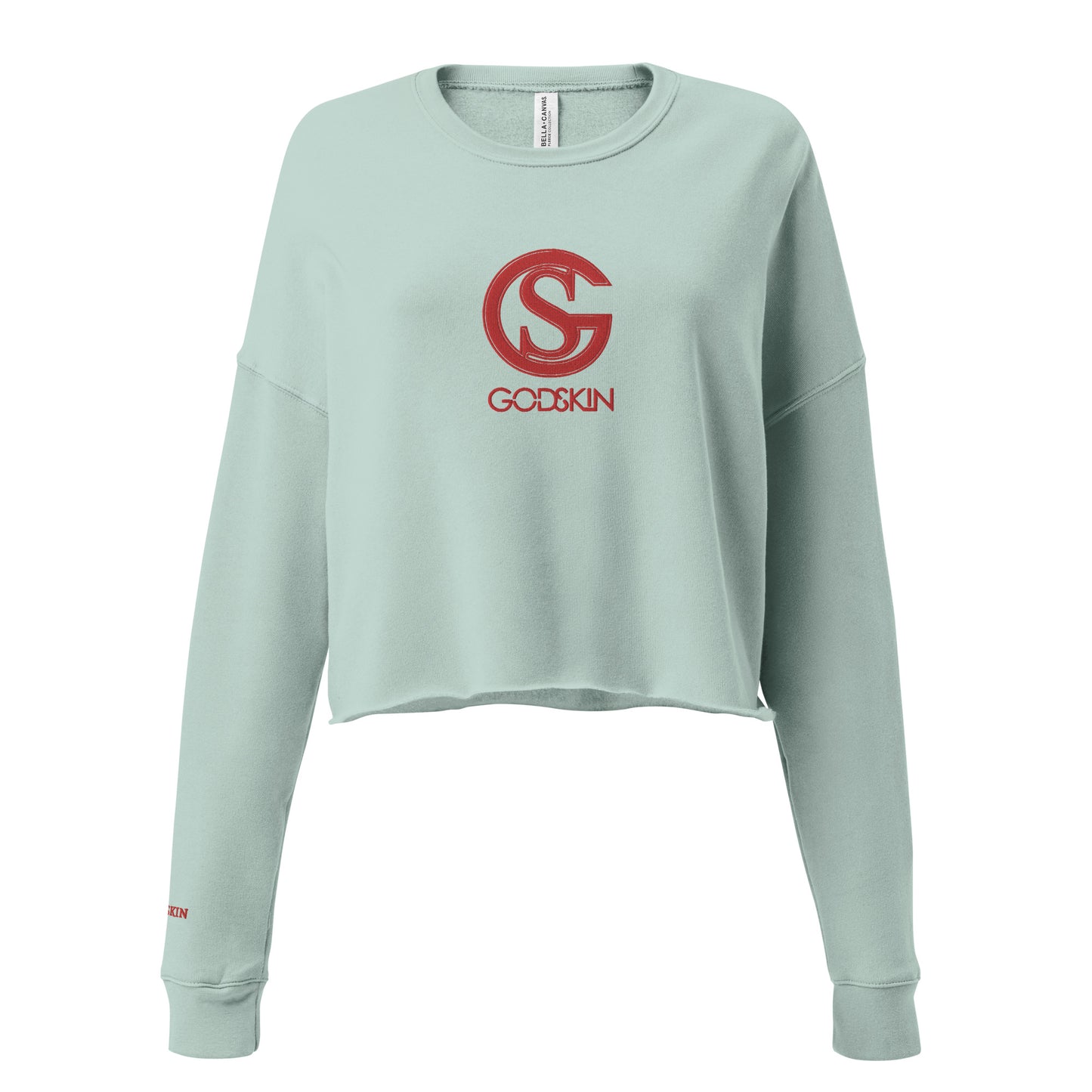 Godskin Embroidered Custom Crop Sweatshirt