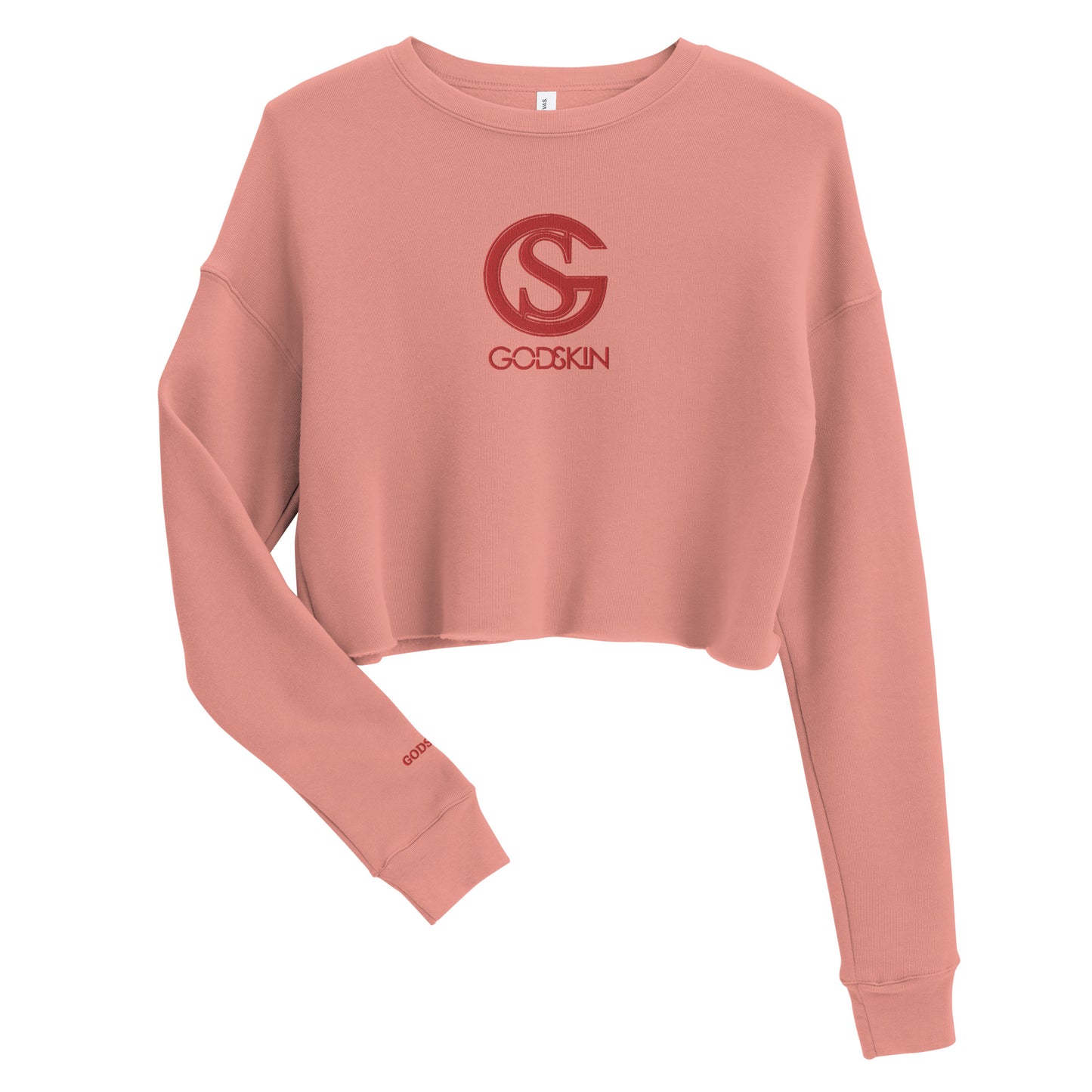 Godskin Embroidered Custom Crop Sweatshirt