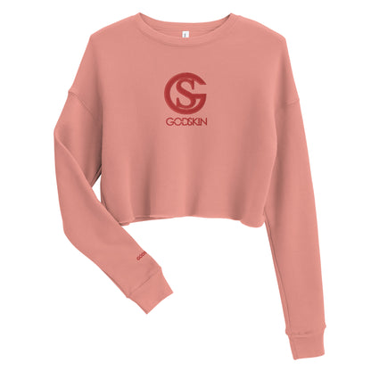 Godskin Embroidered Custom Crop Sweatshirt