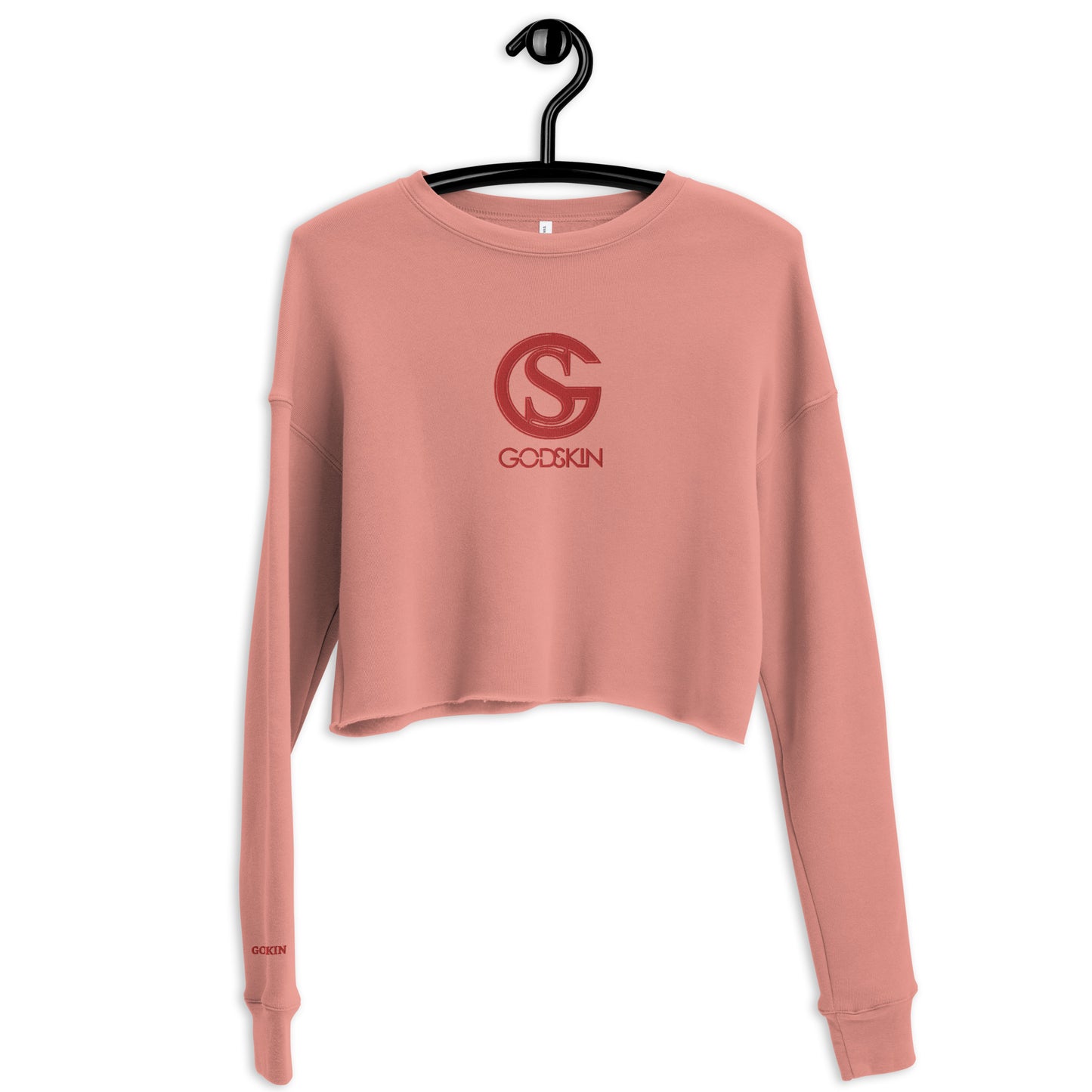 Godskin Embroidered Custom Crop Sweatshirt